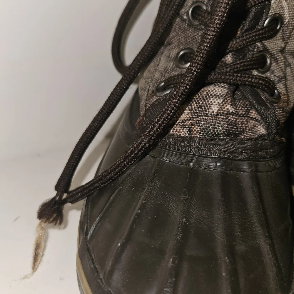 Game Winner Boys Hunting Boots Black Brown Camo Thrm Lace Up Youth 11
